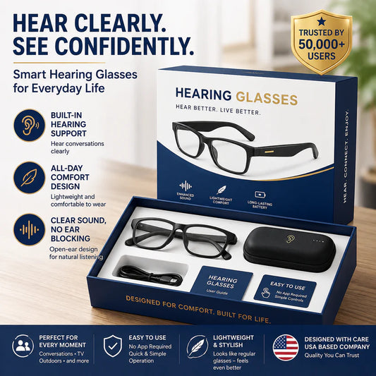 ð¥Limited-Time Holiday Special Offerð¥TIWORLD⢠Clear Hearing, AI Smart Hearing Aid GlassesãIntelligent Zoom 100°-500° (Auto Recognition)ã