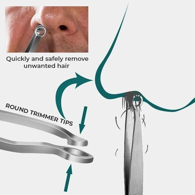🔥🔥Unisex stainless steel round nose hair clip